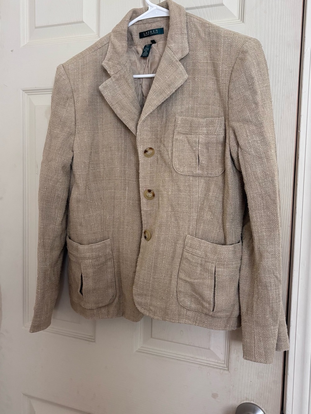 Ralph Lauren Beige Linen Blend Women’s Blazer Jacket
